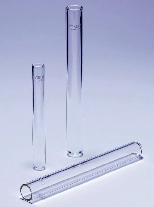 Pyrex® Test tubes, without rim, heavy wall